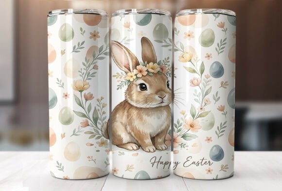 Download Easter Bunny Floral Eggs Pastel Tumbler - Floral eggs Collection